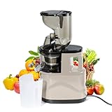 Slow Juicer Entsafter mit großer Öffnung, 8 cm, 500 W, Kaltpresse mit Umkehrfunktion, elektrische...
