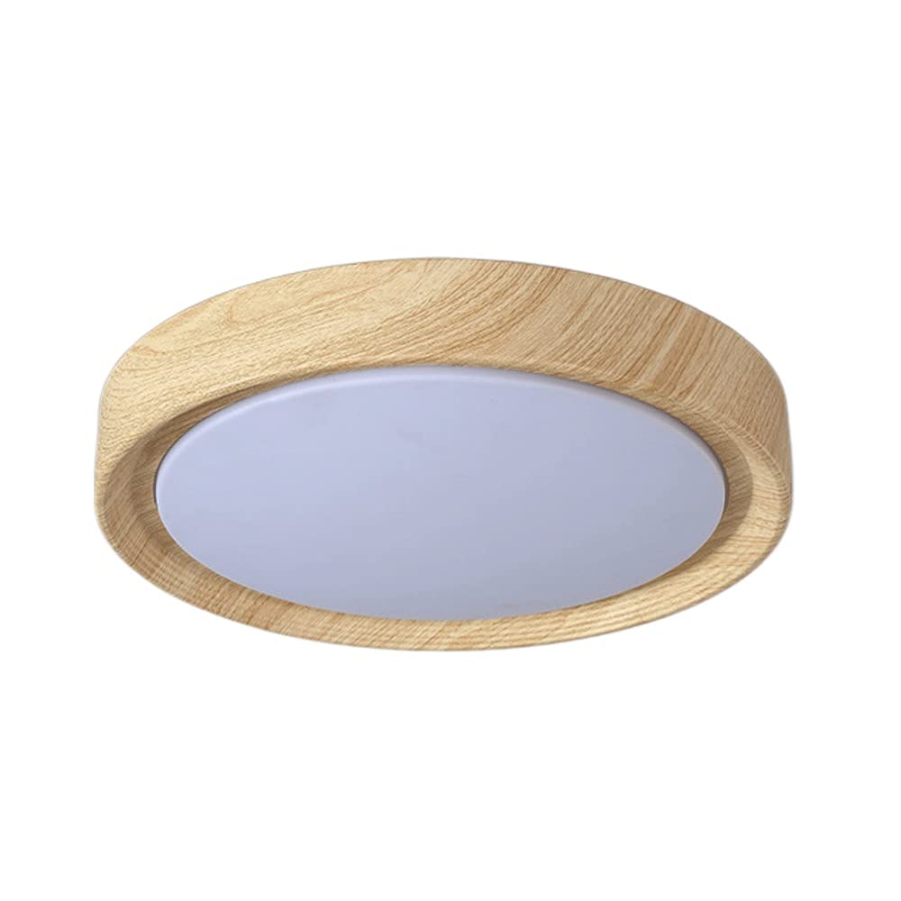 Plafonnier encastré simple japonais lustre imitation bois led 19cm