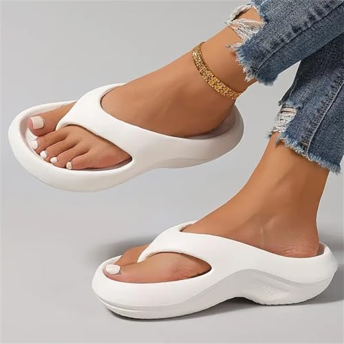 Flip Flops with Arch Support for Women,Pillow Slides for Women Orthopedic Sandals Pressure Relief Water Friendly Shock Absorption Pillow Soft Slippers Summer Beach Travel Outdoor Bathroom Slipper4