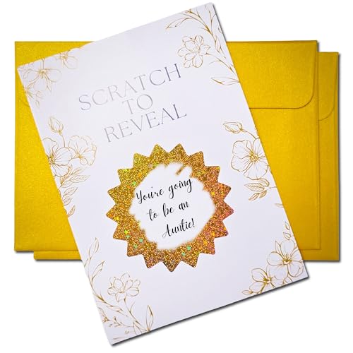 Set of 2 You're going to be an Auntie Cards with Envelopes | Pregnancy Announcement Card for Sister & Sister in Law | Baby Announcement Ideas for Auntie or Aunt | Pregnancy Reveal Card