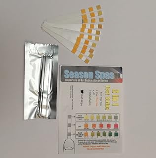 Season Spas UK 3 in 1 - 50 Chlorine Test Strips for Swimming Pools Spas & Hot Tubs - Free Chlorine, pH & TA