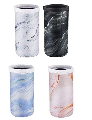 4 fundas para enfriador de latas delgadas multicolores, perfectas para 12 oz Slim Red Bull, Michelob Ultra, Seltzer, verdaderamente, garra blanca...