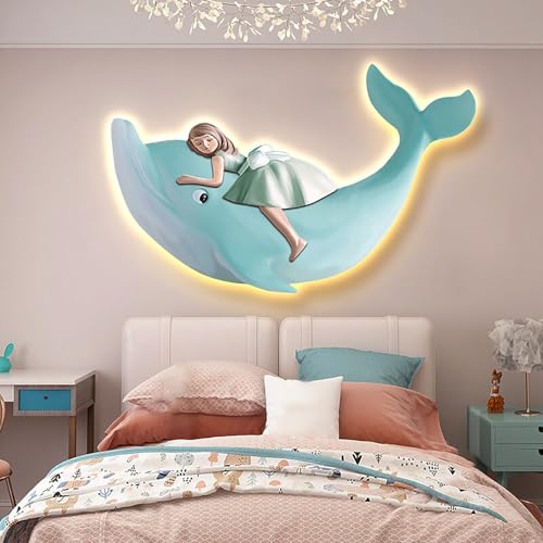 3D �Ǌ|���A�[�g LED���C�g�t�� �����n�̃N�W���Ə��� ���̑����� �N���X�^������ ��� �C���e���A �Ǐ��� �É� �ԐڏƖ� ������� �铔 �q������ �Q�� ���� ���蕨(Blue,45x90cm)