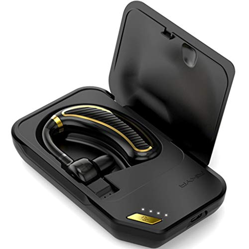 FiedFikt Auriculares inalámbricos Bluetooth 4.1 con micrófono HD de Larga duración y Estilo de Negocios, CVC 6.0, reducción de Ruido
