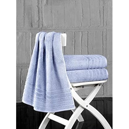 SALBAKOS Luxuriöse türkische Luxusbadetücher für türkisches Luxushotel und Spa 3 Stück Handtuch-Set Blau – Bild 3