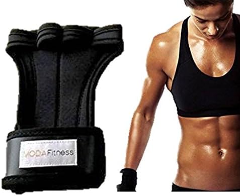 Workout Gloves PREMIUM Leather & Neoprene/Silicone with Durable Wrist Wraps Blue Small