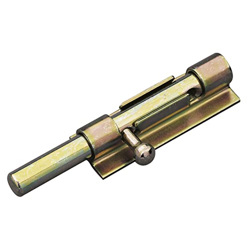 Amig - Pasador de Sobreponer - 100 x 31 mm - Puertas de Paso - Para Soldar - Agujero Portacandados de ø 8 mm - Pestillo para Baño, Dormitorio o Despacho - Cerrojo de Seguridad - Acero Bicromatado