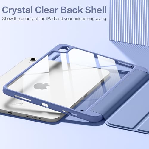 Image of Wenlaty Compatible with iPad (A16) 11th Generation Case 11 Inch 2025, for iPad 10th Generation Case 10.9 Inch 2022 with Pencil Holder, Trifold Stand Protective Clear Back, Auto Wake /Sleep, BluePurple