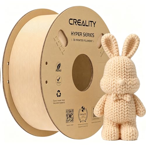 Image of Creality Hyper PLA Filament 1.75mm 1KG(2.2lbs), High Speed PLA 30-600mm /s Rapid 3D Printer Filament, Dimensional Accuracy + /-0.02mm, Fit Most FDM 3D Printers, Skin