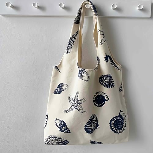 Bolso Tote de Lona con Estampado Náutico para Mujer miniatura 5