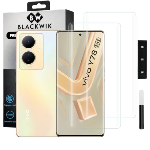 Image of Blackwik UV Curved Tempered Glass for Vivo Y78 5G | 2-Pack