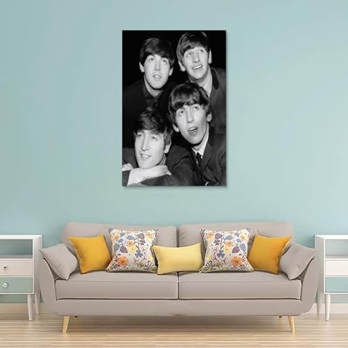 EVMILA Poster décoratif sur toile The Beatles Rock Band – Impression d’art moderne pour chambre à coucher – 60 x 90 cm - Les Beatles, Paul McCartney, John Lennon, RIngo Starr, George Harrison EVMILA Poster décoratif sur toile The Beatles Rock Band - Impression d'art moderne pour chambre à coucher - 60 x 90 cm – Image 3