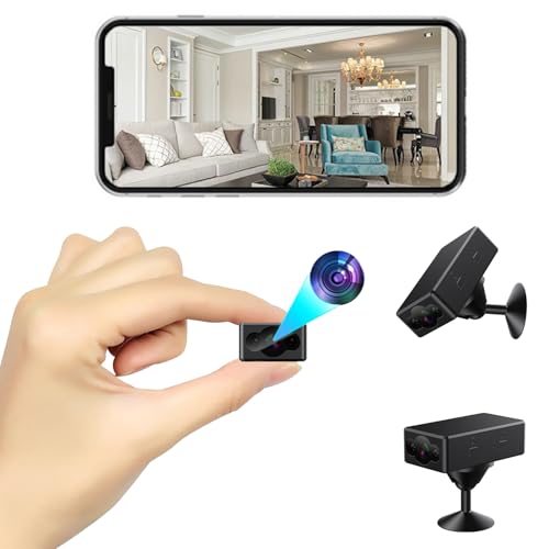 KUIYIXUE Mini Kamera - Überwachungs Kamera - 1080P HD Innen Kamera - WiFi Kamera Bluetooth-Paarung Echtzeitansicht über die Smartphone-App Große 1000mAh-Batterie Bewegungserkennung Nachtsichtfunktion