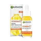 Garnier Siero Vitamina C Anti-Macchie, Illuminante e Rimpolpante, Arricchito con Vitamina C, Niacinamide e Acido Salicilico, Pelle Libera dalle Macchie Scure in Solo 6 Giorni, Incarnato Luminoso, 30ml