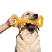 Robustes Hundespielzeug 13 Inch Knochen geformt Kauspielzeug aus Hartgummi mit Konvexes Design stark interaktives Spielzeug für große kleine Hunde, Zähne reinigen und Zahnfleisch massieren