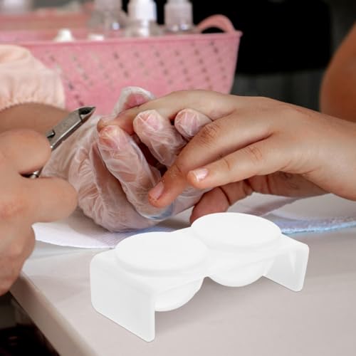 Lurrose 10pcs Acrylic Liquid Cup: Monomer Dish - Dappen Dish With Lid - Plastics Nail Double Cups For Mixing Acrylic Powder Liquid