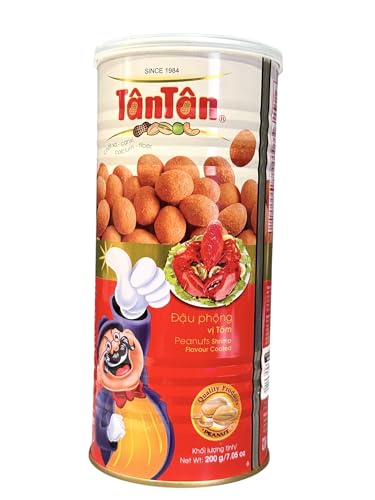 Image of Combo - Chili Lime Peanuts and Shrimp Falvour Peanuts - Dau Phong Chanh Ot va Dau Phong Vi Tom - 7 Oz per Can with 2 Cans per Order