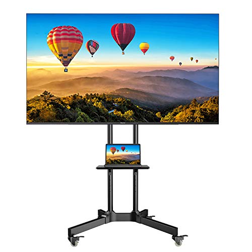ORAF Mobile TV Cart Rolling TV Stand Height Adjustable with Locking Wheels &Laptop