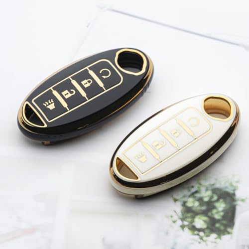 Image of Key Fob Cover Fit for Nissan Altima Rogue Sentra Pathfinder Frontier Maxima Titan Armada Versa Smart Key