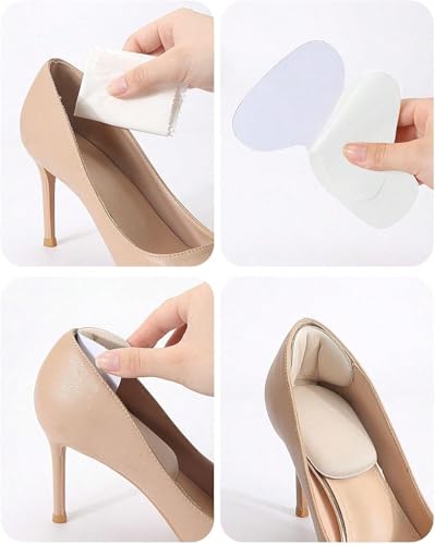Image of 18 Pcs Shoe Bite Protector, Heel Cushion Pads for Women Insole For Shoes Women Self-Adhesive Heel Grips for Loose Shoes Fix, Pain Relief Heel Liner For Men- 9 Pairs