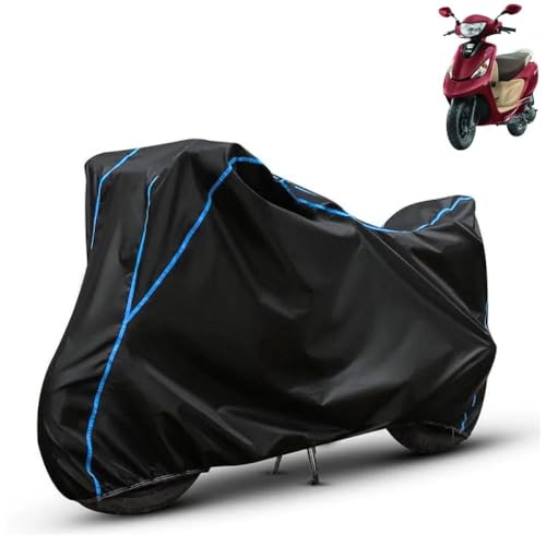 Image of Kerwa Waterproof Bike Cover Compatible with TVS Scooty Zest 110 | Dust Proof, UV-Resistant, All-Weather Protection Bike Body Cover, Windproof Elastic Bottom