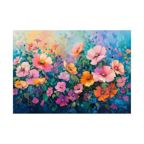 Art mural sur toile de peinture botanique 60x80cm au fini mat texturé prestige