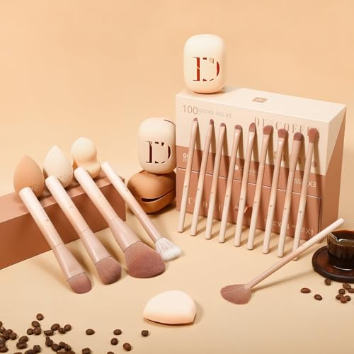 DUcare 21pcs Makeup Gift Set,with 14Pcs Makeup Brush set 3pcs Makeup Sponges 3pcs Sponge H - image 8