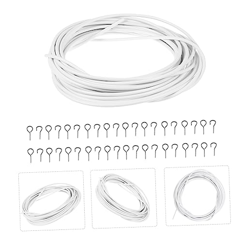 Cuerda para cortina antióxido cable de acero recubierto de PVC con ganchos 8