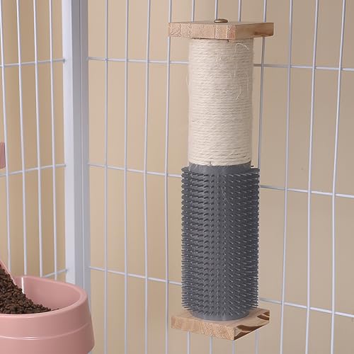 Rascador vertical para gatos con poste de sisal resistente miniatura 5