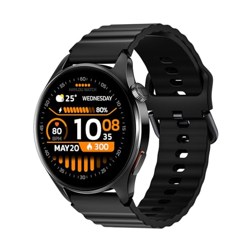 Consejos para Comprar reloj inteligente motorola comprados en linea. 46 HAYLOU Watch 4S Reloj Inteligente Mujer Hombre, Pantalla 1.43' AMOLED, Bluetooth 5.3, Monitor de Salud con SPO₂ y Sueño, 1ATM, 120+ Modos Deportivos,Compatible con iPhone y...