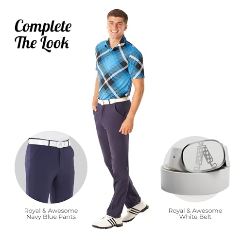 Image of Royal & Awesome Funny Golf Shirts for Men, Mens Golf Shirt, Crazy Golf Shirts for Men, Fun Golf Polos for Men, Mens Polo Golf