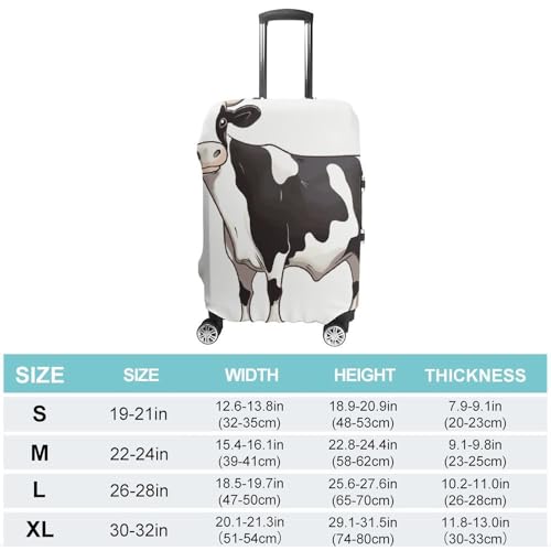 Dairy Cow Luggage Cover, Washable Elastic Suitcase Cover Protector Fit 18-32 Inch Luggage2