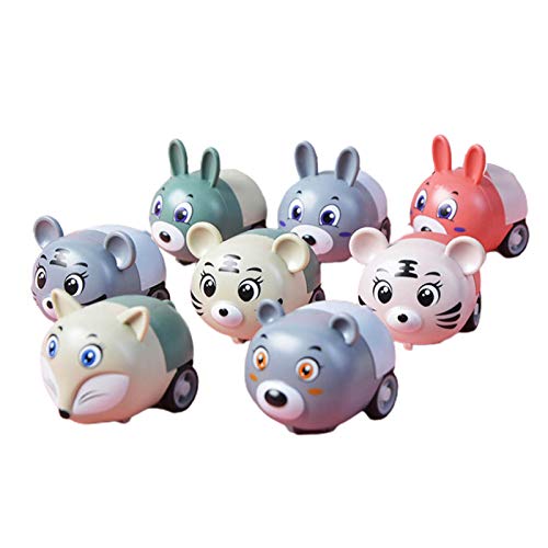 AchidistviQ 8 Pcs Animal Pull Back Cars Animaux Jouets, Mini Voiture À Friction Jouets Tirez Véhicules pour Garçons Filles Toddler Anniversaire Cadeau Fête Couleur aléatoire Cover