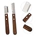 GRIRIW 2pcs Dog Undercoat Rake Dematting Brush with Wide-Spaced Stainless Steel Blades for Loose Hair Removal and Pet Grooming Suitable for Dogs and Cats