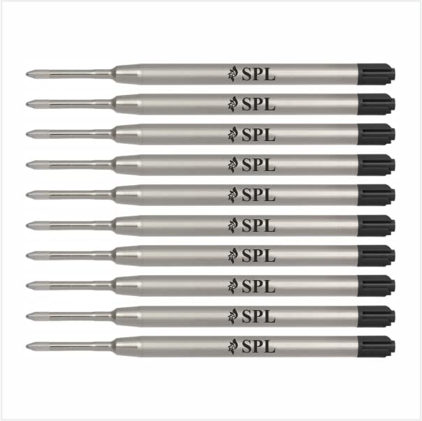 Compatible Parker Ballpoint Pen Refill 0.95mm Point - Black Ink Refill I Pack of 2,4,5,6,8,10,12,16,25,50,100 (Black, 0.95mm, 25, Pen_Refill_0.95mm)