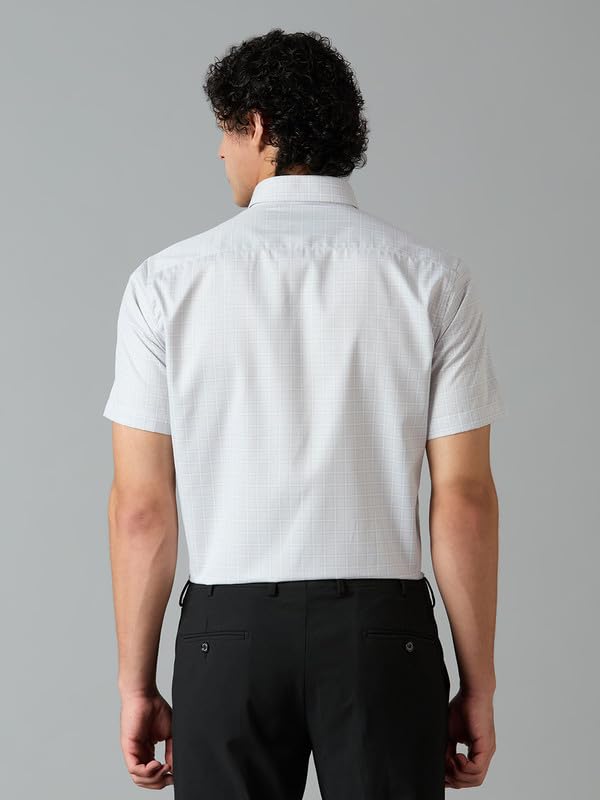 Image of Mark & Albert Men's Half Sleeves Cotton Formal Shirt