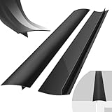 2 Pack Silicone Stove Gap Covers, Heat Resistant Oven Gap Filler Seals Gaps Between Stovetop and Counter, Premium Material, Effectively Stain Resistant, Easy to Clean, Easy to Cut, 25 Inches