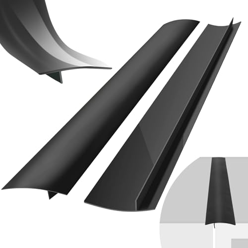2 Pack Silicone Stove Gap Covers Heat Resistant Oven Gap Filler Seals Gaps Between Stovetop and Counter Premium Material Effectively Stain Resistant Easy to Clean Easy to Cut 25 Inches