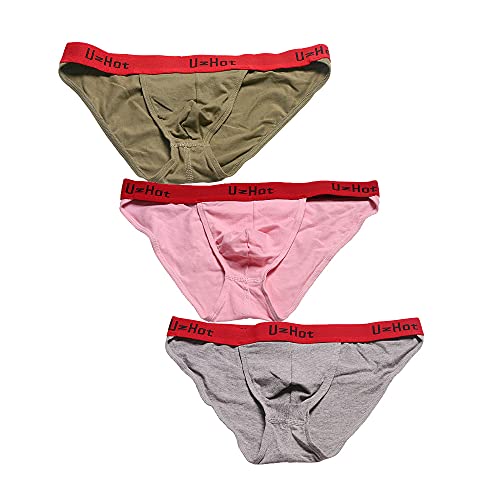 COMLIFE Mens Cotton High-Leg Opening Bikinis Underwear