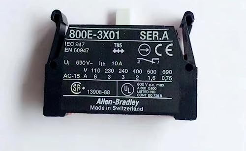 Fits Allen Bradley 800E-3X01 Contact Block 1 NC