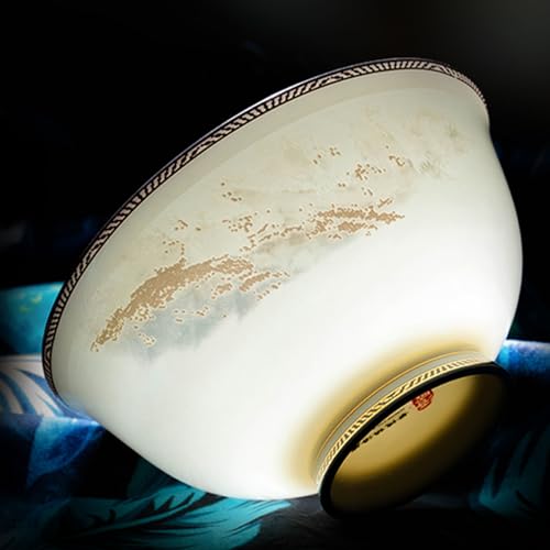 Zestaw zastawy stołowej, 30 sztuk luksusowej porcelanowej zastawy stołowej dla 6 osób, nadaje się do kuchenki mikrofalowej i piekarnika, zawiera naczynia, miski do ryżu, łyżki i pałeczki