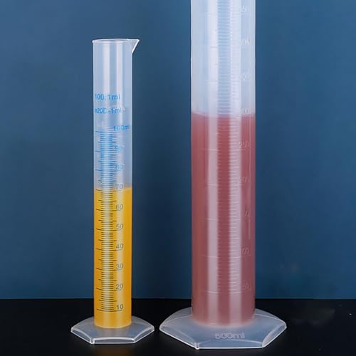 Cilindros de medición con base hexagonal que evita vuelcos en experimentos de 10 a 2000 ml 8