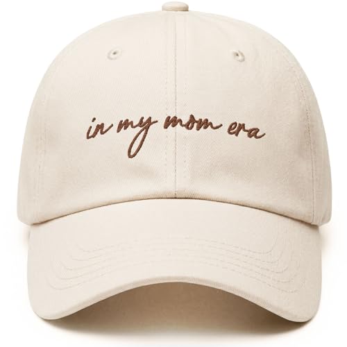 in My Mom Era Hat - Beige Mom Baseball Caps for Women Mothers & New Mom Gifts