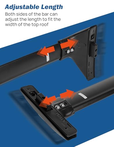 Image of JOYTUTUS Lockable Car Roof Rack Cross Bars, Compatible with Toyota RAV4 2019-2025 with Factory Side Rail (Not Fit Adventure /Hybrid Woodland Edition /TRD Off-Road /22-24 LE), Aluminum Crossbars