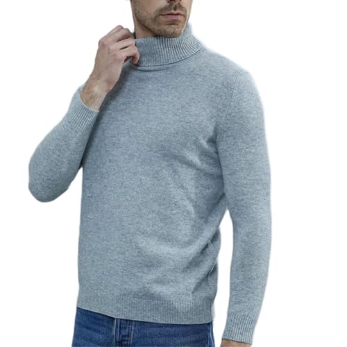 Men’S Cashmere Merino Wool Turtleneck Knitted Pullover Sweater Thick Solid Casual Style Long Sleeve Jumper Top4