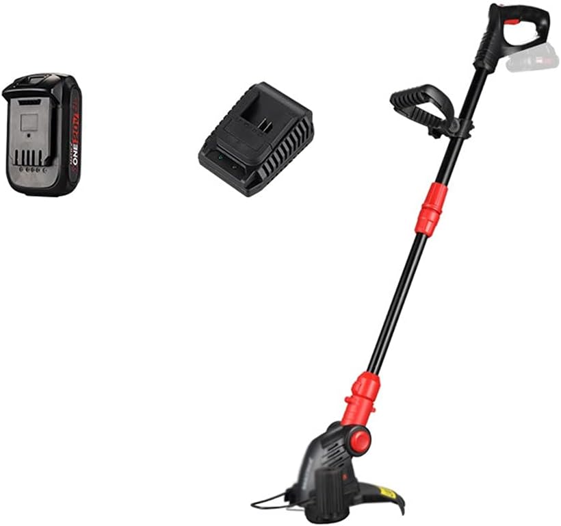 Lawn Mowers Household Lawn Mower Small Electric Lawn Mower New Metal Material Handheld Lawn Mower Light and Convenient Household Lawn Mower (Black Bat (Black Battery*1)