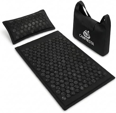 Acupressure Mat and Pillow Set, Mat with HIPS Spikes for Back/Nec...