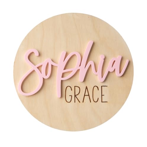 Personalized Newborn Announcement Sign for Hospital - Wooden Birth Announcement Sign for Hospital - Baby Name Announcement Sign - Baby Milestone Signs - Boy Girl