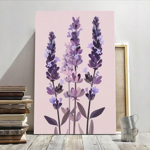 Fleurs violettes en affiche murale lavande pour apaiser le salon