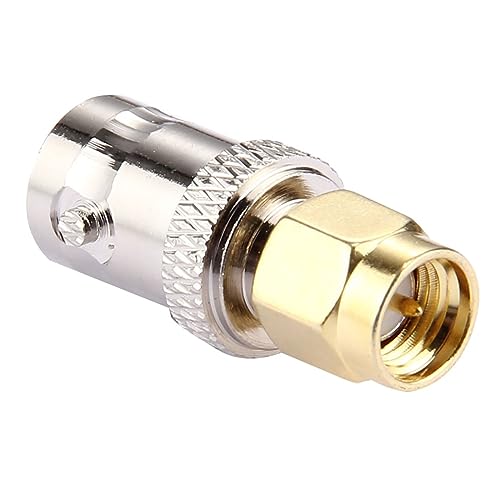 4PCS Conector Coaxial SMA Macho a BNC Hembra Plateado miniatura 4